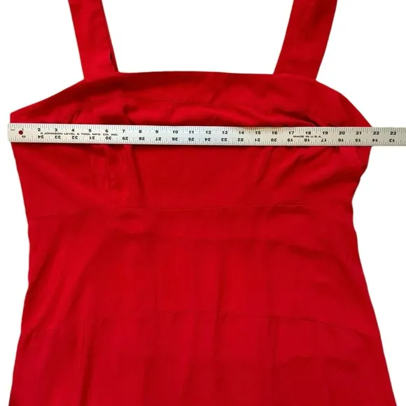 Vince Camuto Red Smocked Back Challis Tiered Sleeveless Maxi Dress | Size 3X‎