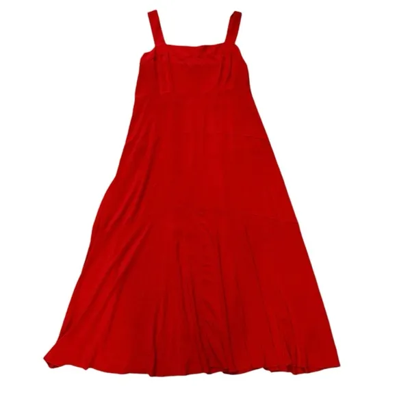 Vince Camuto Red Smocked Back Challis Tiered Sleeveless Maxi Dress | Size 3X‎