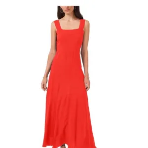 Vince Camuto Red Smocked Back Challis Tiered Sleeveless Maxi Dress | Size 3X‎