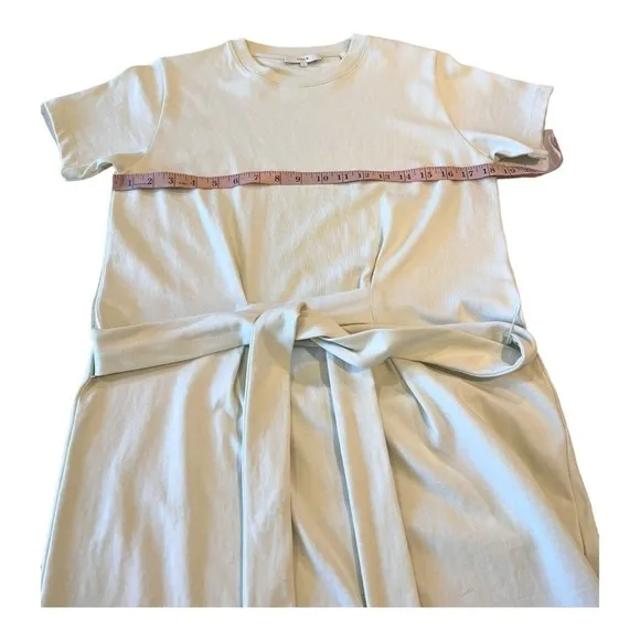 Vince Peruvian Cotton Front Tie Waist T-Shirt Dress Style # V819083502 Small