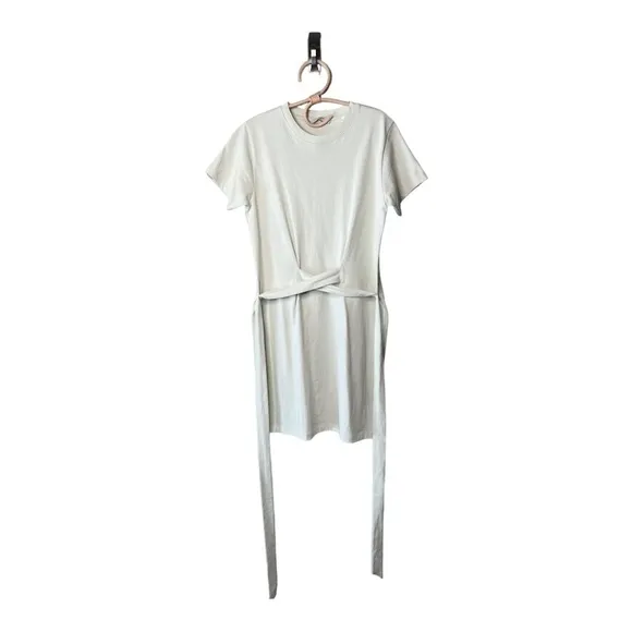 Vince Peruvian Cotton Front Tie Waist T-Shirt Dress Style # V819083502 Small