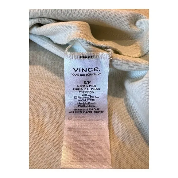 Vince Peruvian Cotton Front Tie Waist T-Shirt Dress Style # V819083502 Small