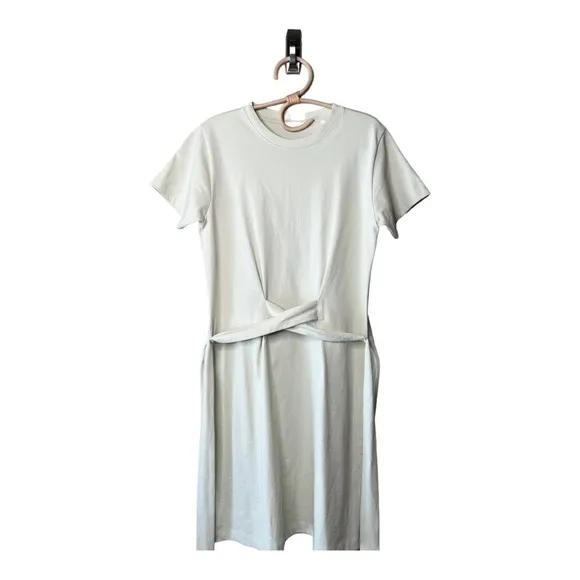 Vince Peruvian Cotton Front Tie Waist T-Shirt Dress Style # V819083502 Small