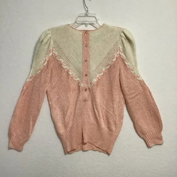 Vintage 80s Magnolia Knit Sweater Size L