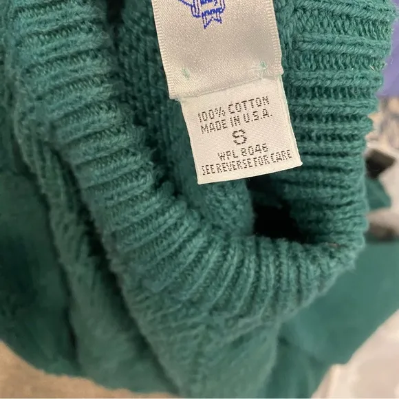 Vintage Brookcraft All American Sportswear Green Knit Sweater Women’s Small