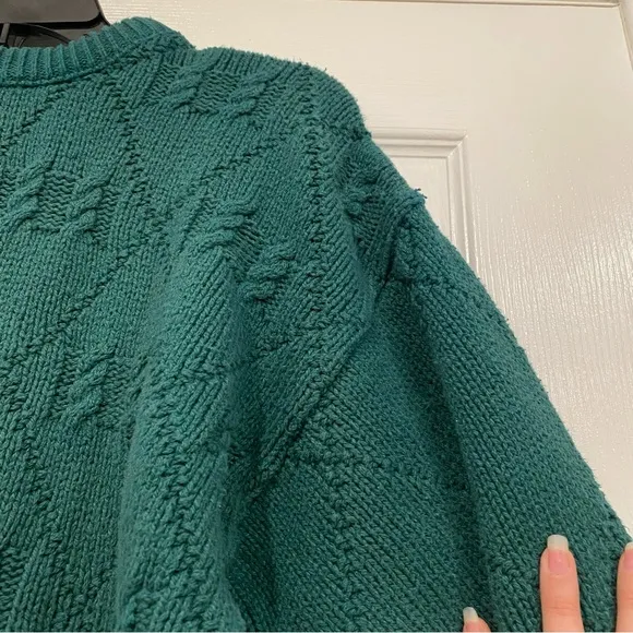 Vintage Brookcraft All American Sportswear Green Knit Sweater Women’s Small