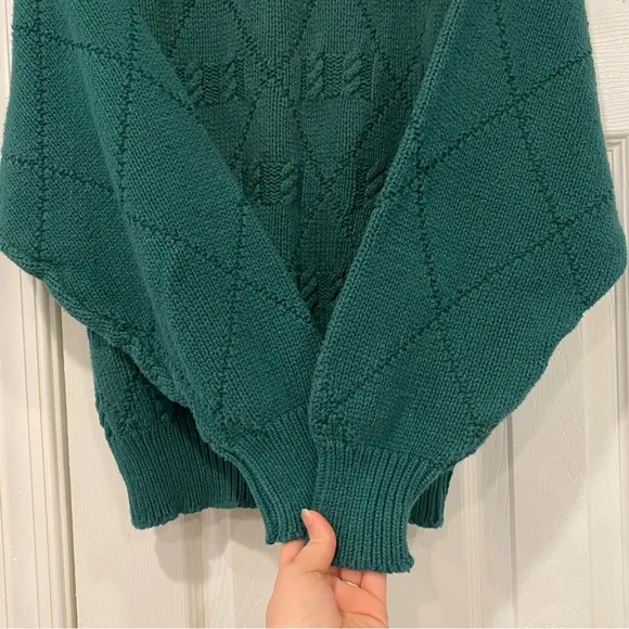 Vintage Brookcraft All American Sportswear Green Knit Sweater Women’s Small