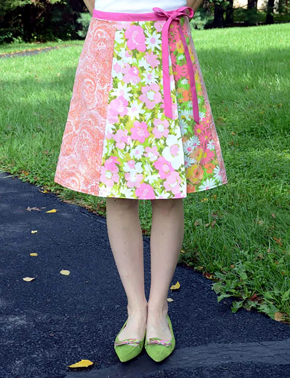 Vintage Fabric Wrap Skirt Sample