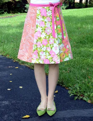 Vintage Fabric Wrap Skirt Sample