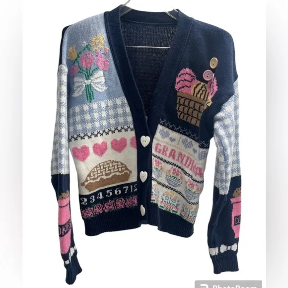 Vintage Grandma cotton sweater - Size small