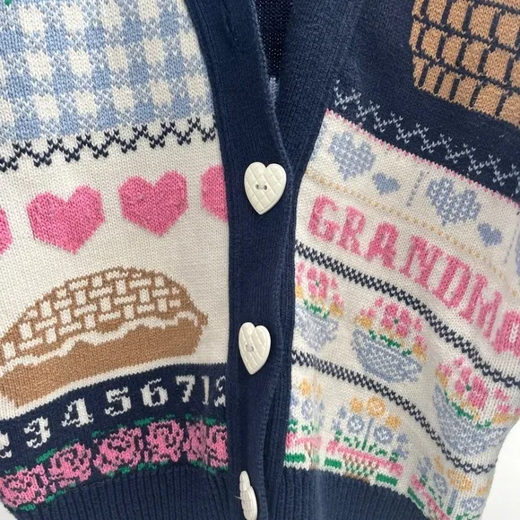 Vintage Grandma cotton sweater - Size small