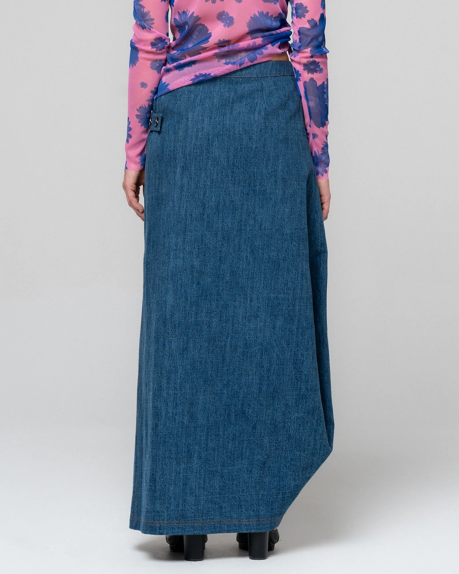 WAMA DENIM WRAP SKIRT