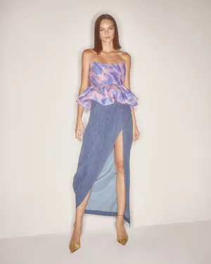 WAMA DENIM WRAP SKIRT