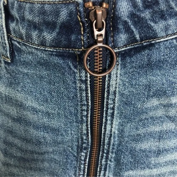 We the Free Free People Zip It Up Denim Mini Skirt