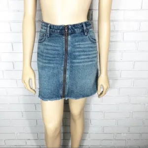 We the Free Free People Zip It Up Denim Mini Skirt