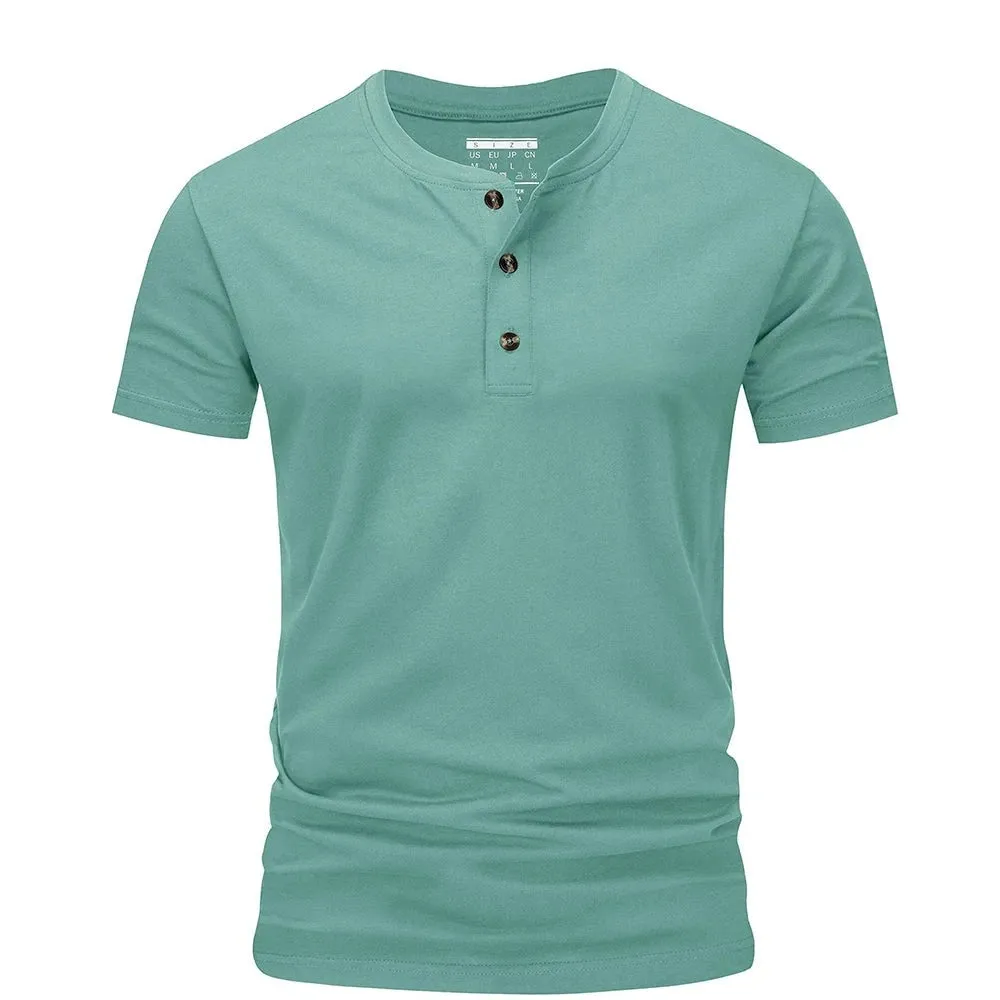 West Louis™ Fashion Henley Heather Color T-shirts