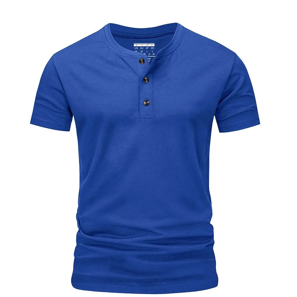 West Louis™ Fashion Henley Heather Color T-shirts