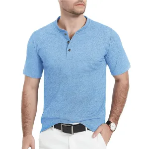 West Louis™ Fashion Henley Heather Color T-shirts