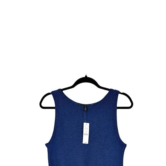 WHBM Deep Marine Sleeveless Sweater