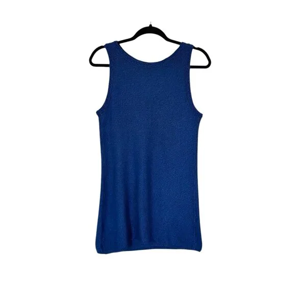 WHBM Deep Marine Sleeveless Sweater