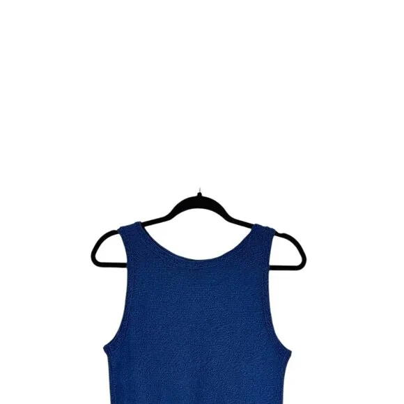 WHBM Deep Marine Sleeveless Sweater