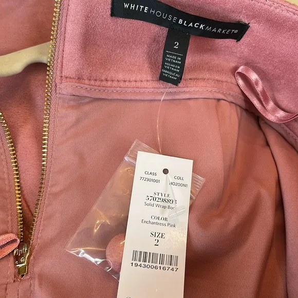 WHBM FAUX SUEDE WRAP SKIRT