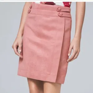 WHBM FAUX SUEDE WRAP SKIRT