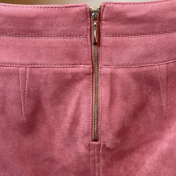 WHBM FAUX SUEDE WRAP SKIRT