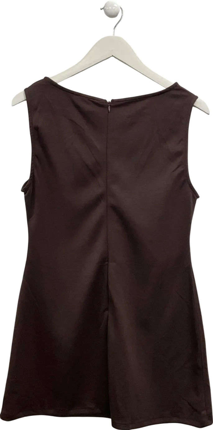 White Fox Brown Sleeveless Mini Dress UK XL