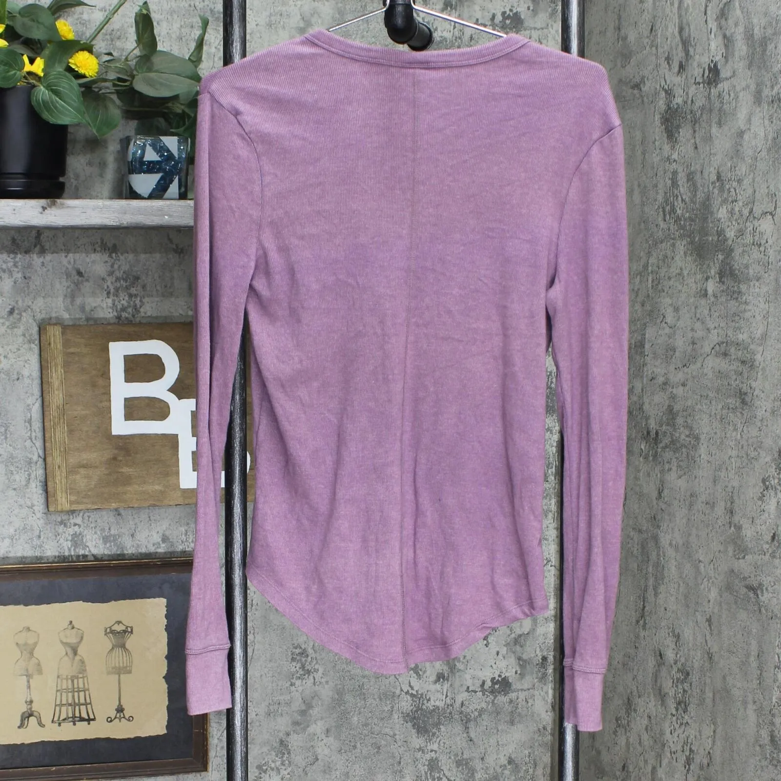 Wild Fable Women's Long Sleeve Ribbed Henley T-Shirt