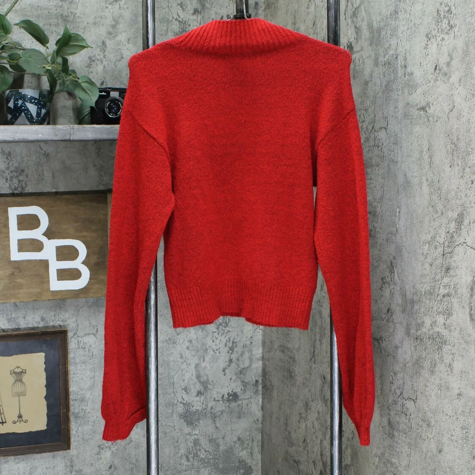 Wild Fable Women's Mock Turtleneck Sweater Red Medium
