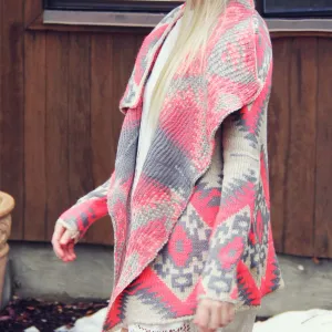 Winter Wanderer Sweater in Coral