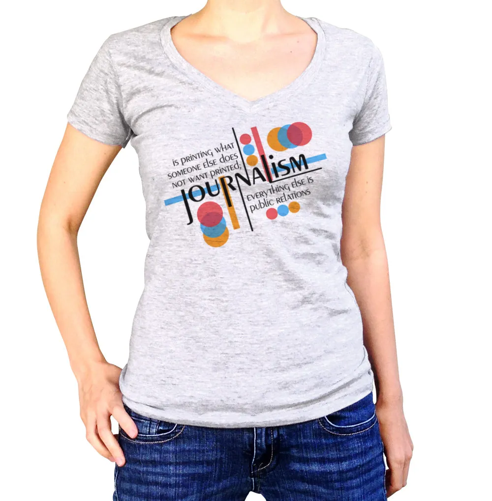 Women's Journalism is Printing What Someone Does Not Want Printed Vneck T-Shirt