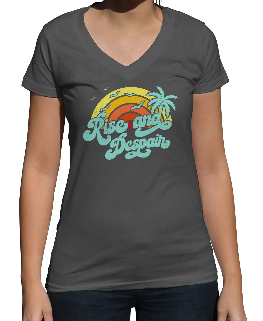 Women's Rise and Despair Vneck T-Shirt