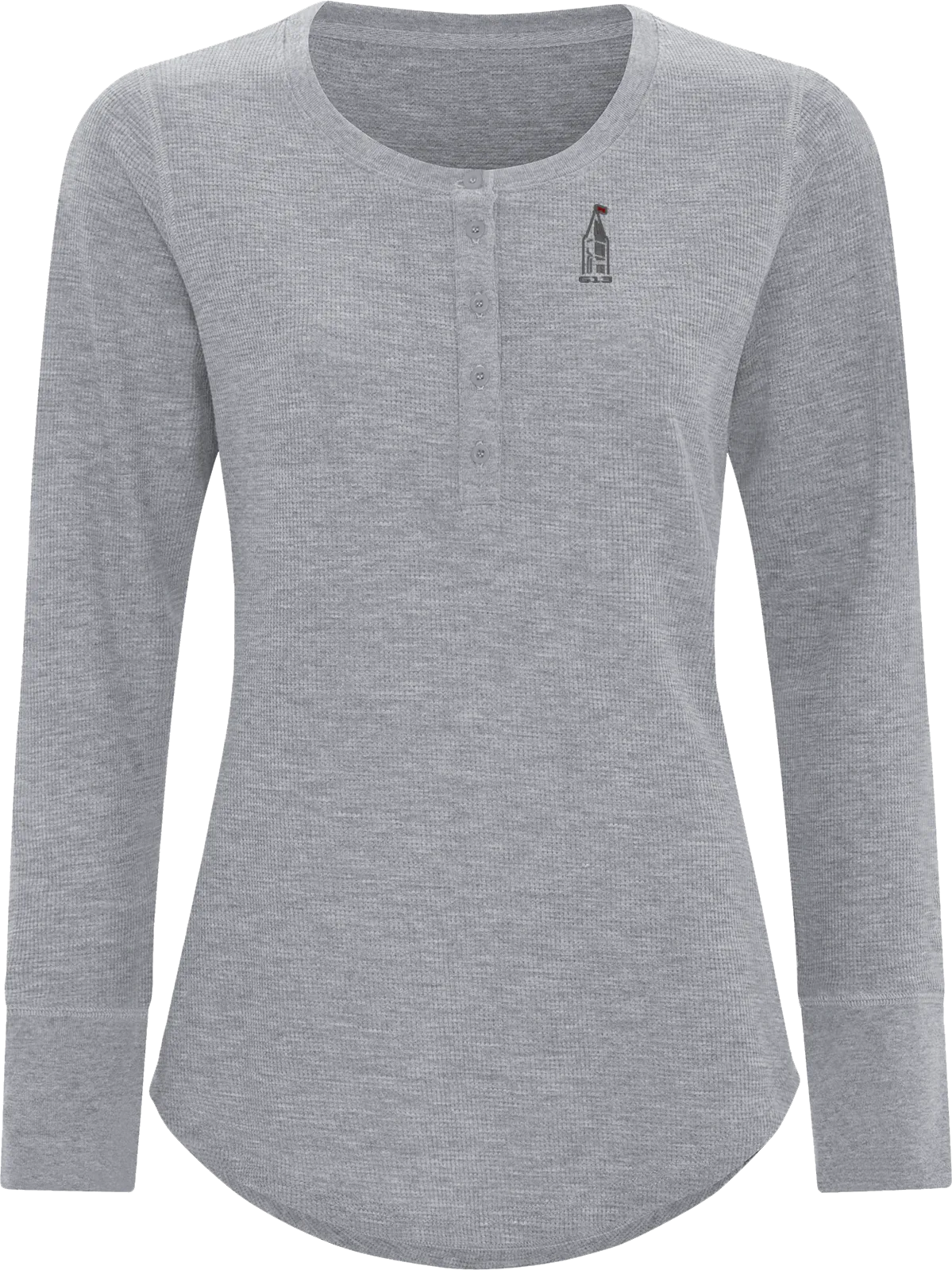 Women's Thermal Long Sleeve Henley Grey