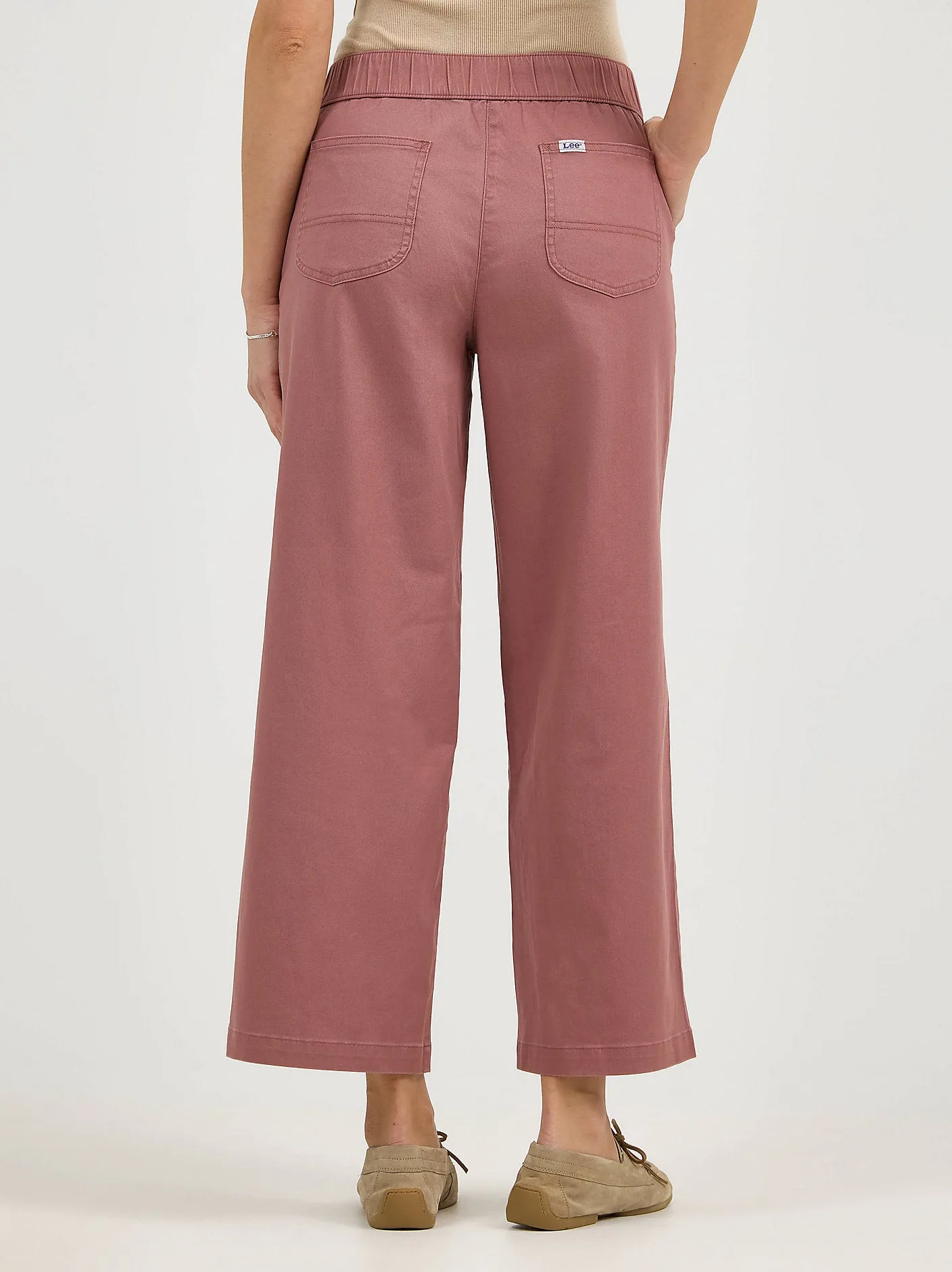 Women's Ultra Lux Comfort Wide Leg Utility Crop Pant - Henna - 112364262