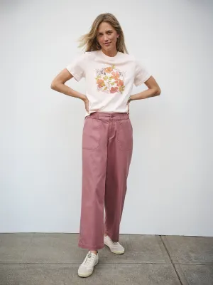Women's Ultra Lux Comfort Wide Leg Utility Crop Pant - Henna - 112364262