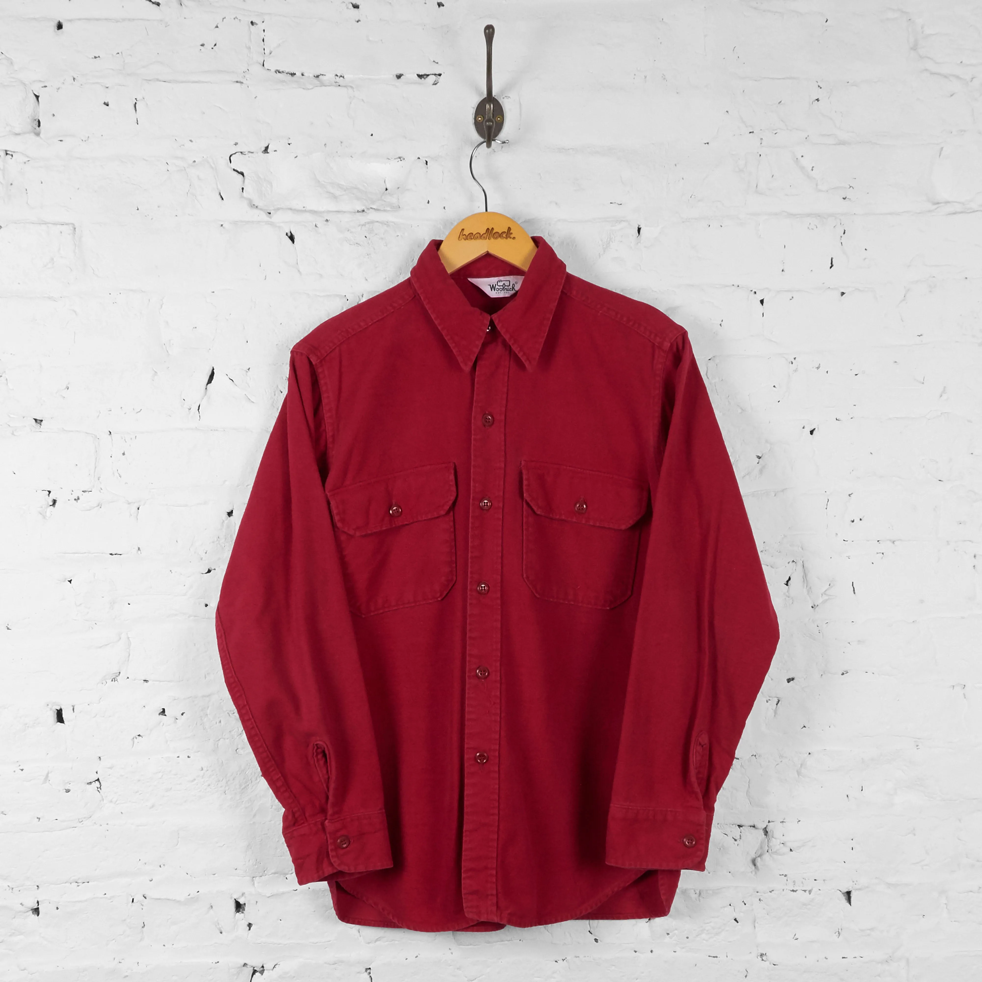 Woolrich Plain Cotton Shirt - Red - M