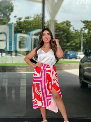 Wrap Midi Skirt