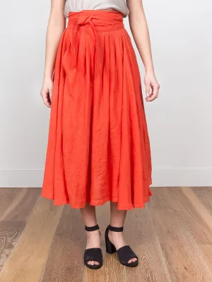 wrap skirt - paprika