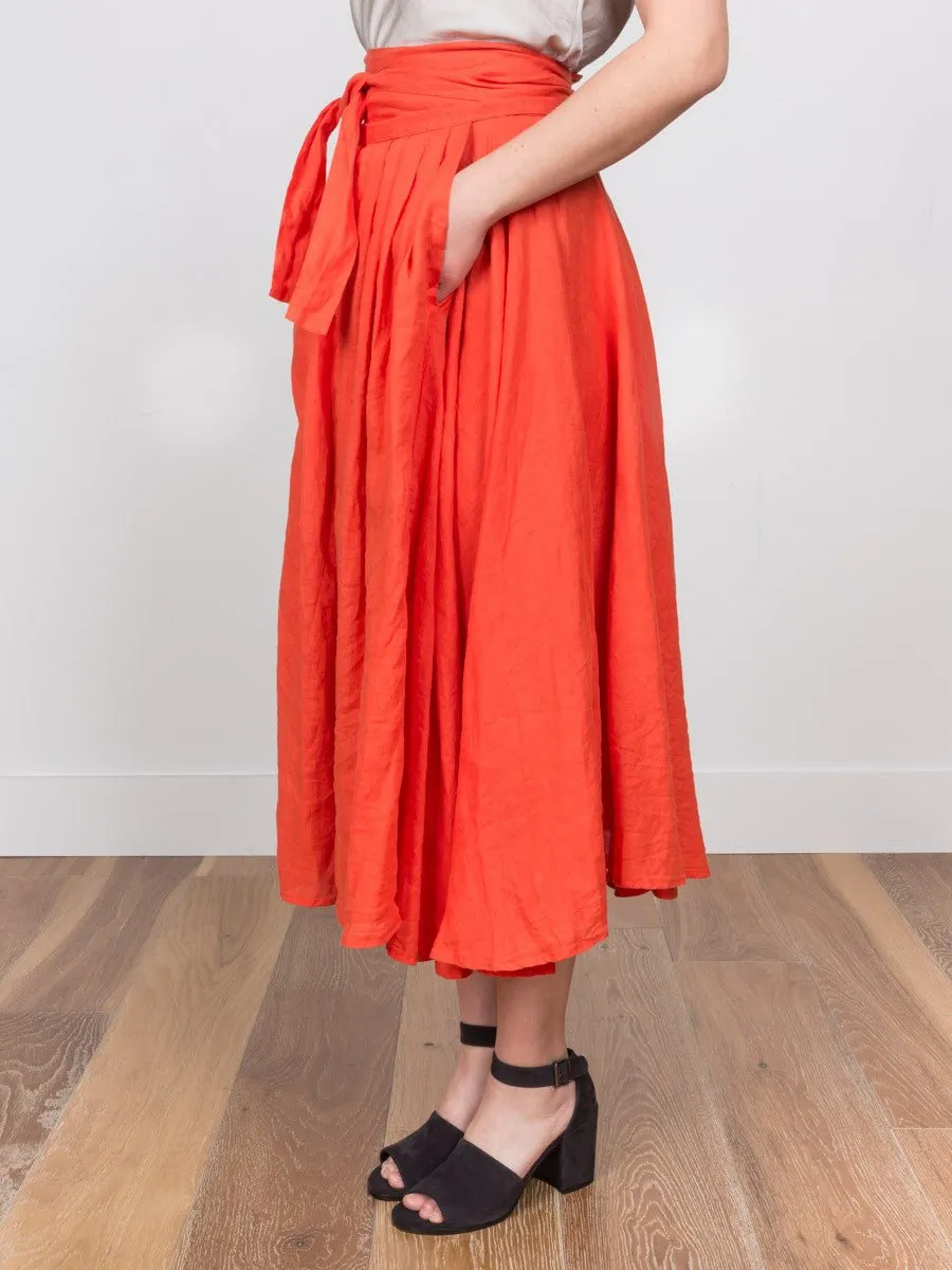 wrap skirt - paprika