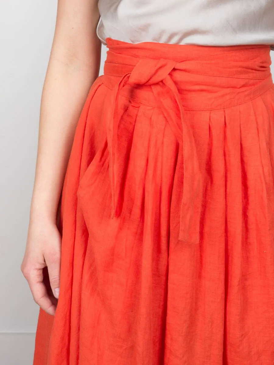 wrap skirt - paprika