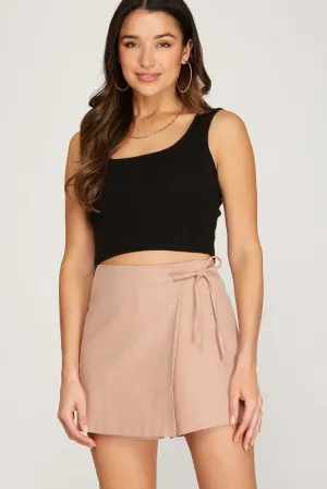 Wrap Skort with Side Tie