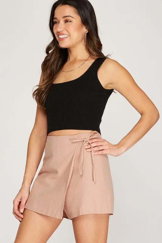 Wrap Skort with Side Tie