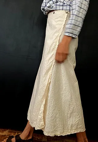 WRAP SNAP SKIRT LONG OYSTER