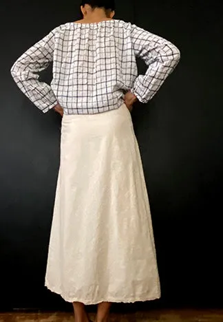 WRAP SNAP SKIRT LONG OYSTER