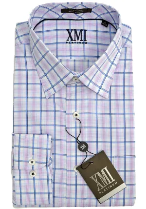 XMI Mens Plaid Dress Shirt