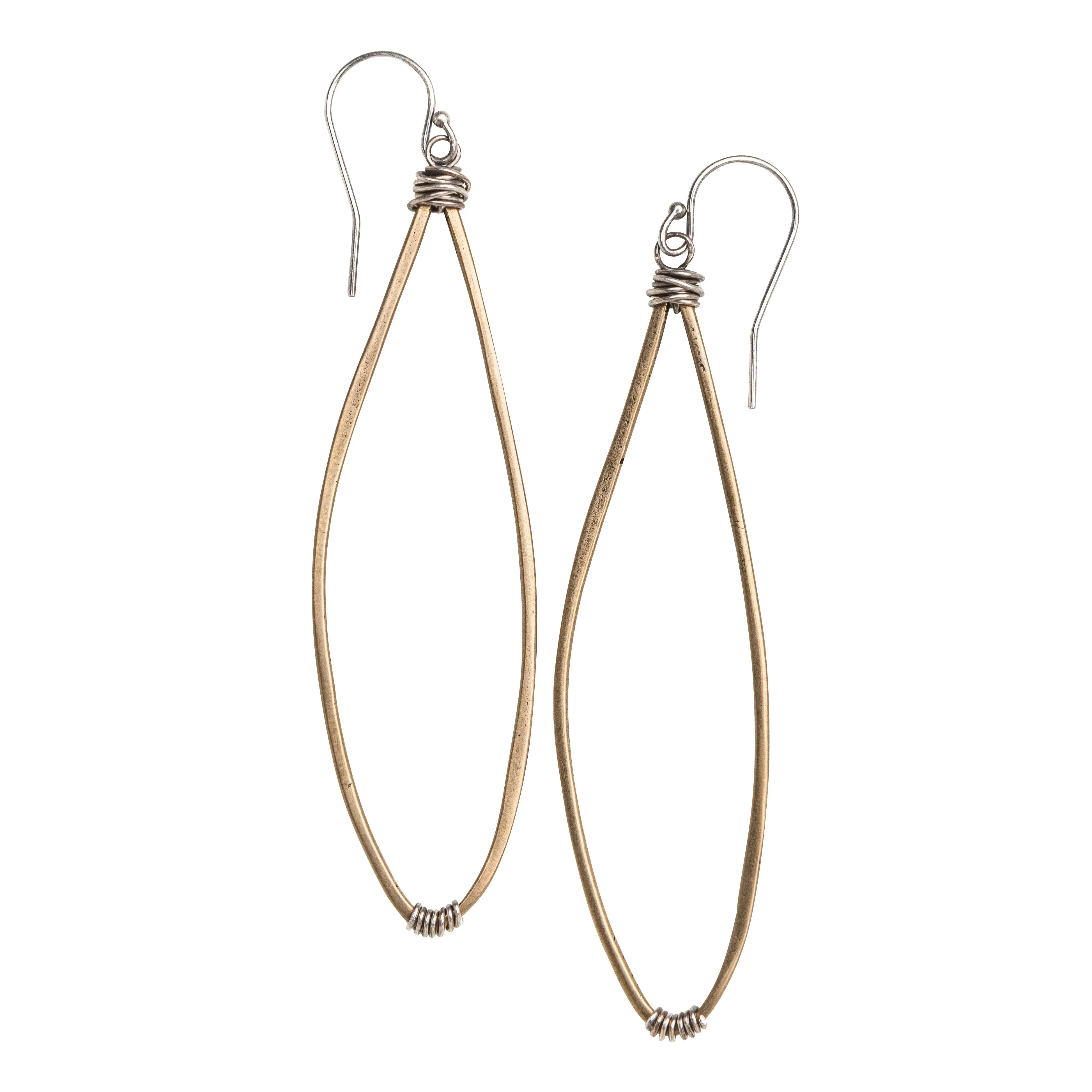 Yellow Bronze Grande Dahlia Earrings