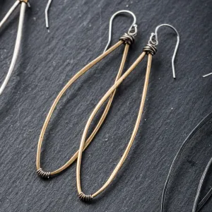 Yellow Bronze Grande Dahlia Earrings