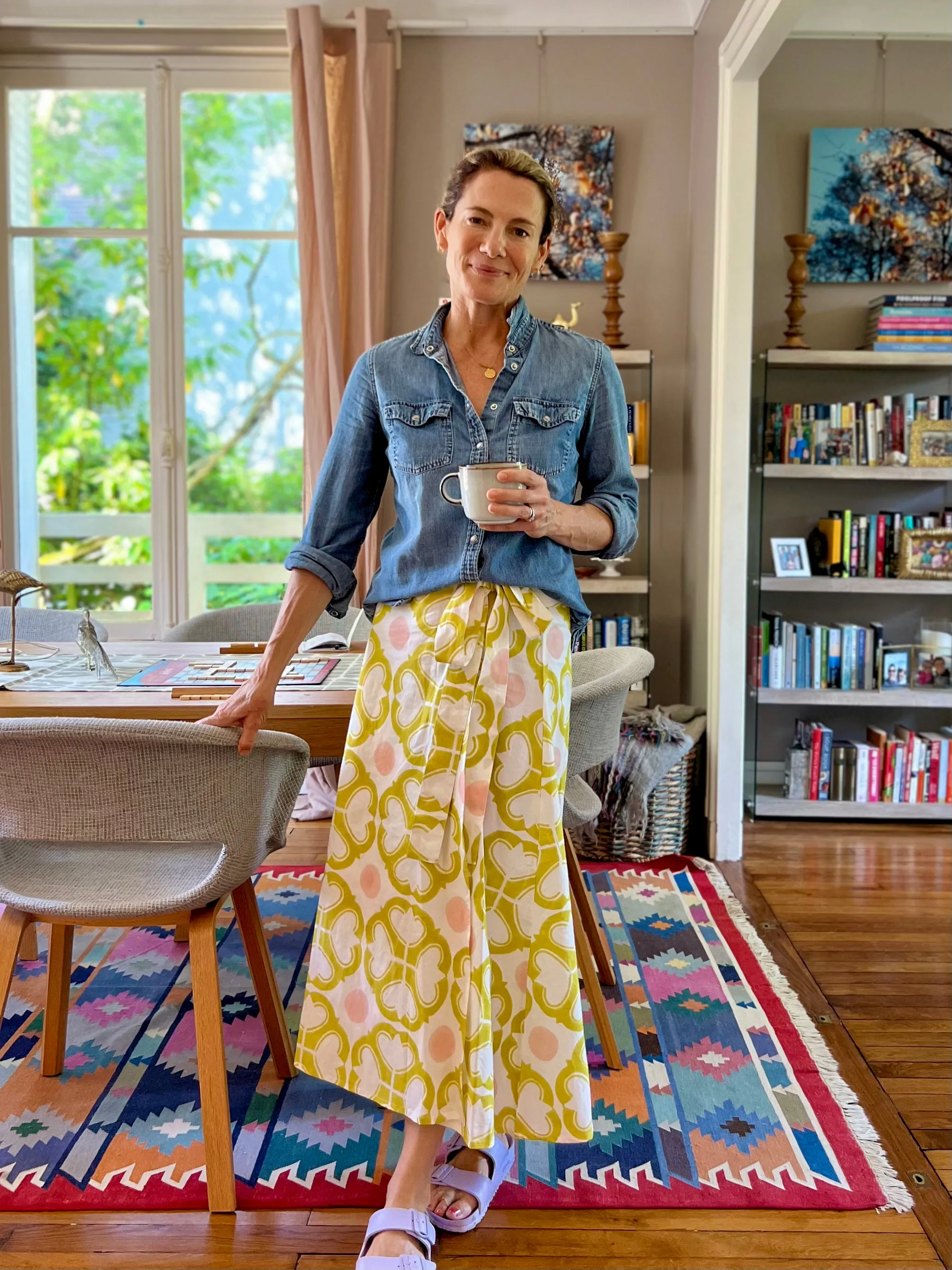 Yellow Condor Wrap Skirt